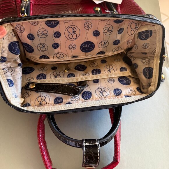 Samantha Brown Ombré Faux Croc Backpack Multiple Compartments - Picture 3 of 4